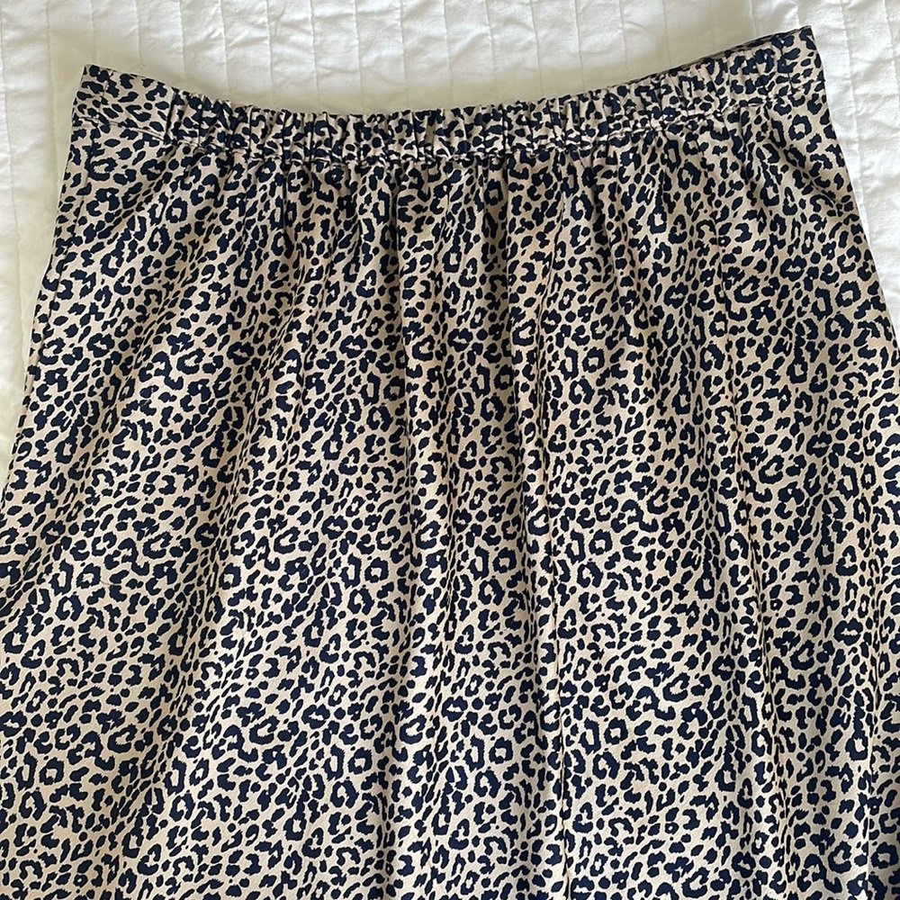 Leopard Print Satin Midi Skirt - Picture 4 of 5
